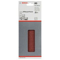 Bosch Schleifblatt C430, 93 x 230 mm, 80, 8 Löcher, gespannt, 10er-Pack (2 608 605 296), image 