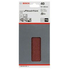 Bosch Schleifblatt C430, 93 x 186 mm, 40, 8 Löcher, 10er-Pack (2 608 605 302), image 