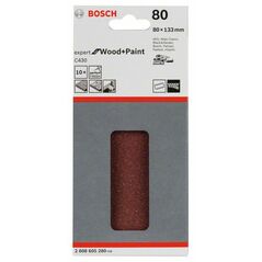 Bosch Schleifblatt C430, 80 x 133 mm, 80, 8 Löcher, Klett, 10er-Pack (2 608 605 280), image 