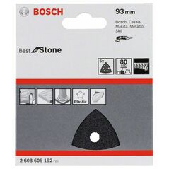 Bosch Schleifblatt F355, 93 mm, 80, 6 Löcher, Klett, 5er-Pack (2 608 605 192), image 
