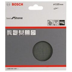 Bosch Schleifblatt Papier F355, 115 mm, 320, ungelocht, Klett, 10er-Pack (2 608 605 500), image 