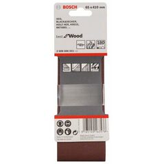 Bosch Schleifband-Set X440 Best for Wood and Paint, 3-teilig, 65 x 410 mm, 180 (2 608 606 021), image 