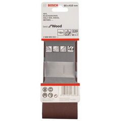Bosch Schleifband-Set X440 Best for Wood and Paint, 3-teilig, 65 x 410 mm, 220 (2 608 606 022), image 