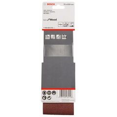 Bosch Schleifband-Set X440 Best for Wood and Paint, 3-teilig, 75 x 533 mm, 60, 80,100 (2 608 606 078), image 