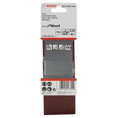 Bosch Schleifband-Set X440 Best for Wood and Paint, 3-teilig, 65 x 410 mm, 120 (2 608 606 019), image 