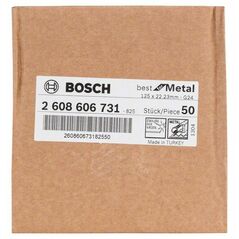 Bosch Fiberschleifscheibe R574 Best for Metal, Zirkonkorund, 125 mm, 22,23 mm, 24 (2 608 606 731), image 
