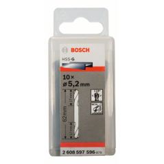Bosch Doppelendbohrer HSS-G, 5,2 x 17 x 62 mm, 10er-Pack (2 608 597 596), image 