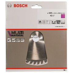 Bosch Kreissägeblatt Multi Material, 160 x 20/16 x 2,4 mm, 42 (2 608 640 503), image 