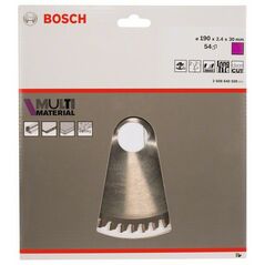 Bosch Kreissägeblatt Multi Material, 190 x 30 x 2,4 mm, 54 (2 608 640 509), image 