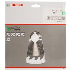 Bosch Kreissägeblatt Optiline Wood für Handkreissägen, 165 x 30 x 2,6 mm, 24 (2 608 640 602), image 