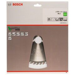 Bosch Kreissägeblatt Optiline Wood für Handkreissägen, 210 x 30 x 2,8 mm, 48 (2 608 640 623), image 