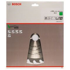Bosch Kreissägeblatt Optiline Wood für Handkreissägen, 235 x 30/25 x 2,8 mm, 24 (2 608 640 725), image 