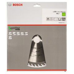 Bosch Kreissägeblatt Optiline Wood für Handkreissägen, 235 x 30/25 x 2,8 mm, 48 (2 608 640 727), image 