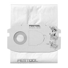 Festool SC-FIS-CT MINI/5 Filtersack 5 Stück ( 498410 ) für CTL MINI ( bis Baujahr 2018 ), image 