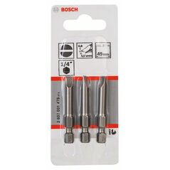 Bosch Schrauberbit Extra-Hart S 0,8 x 5,5, 49 mm, 3er-Pack (2 607 001 479), image 