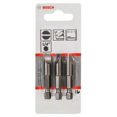 Bosch Schrauberbit Extra-Hart S 1,6 x 8,0, 49 mm, 3er-Pack (2 607 001 487), image 