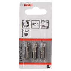 Bosch Schrauberbit Extra-Hart PZ 2, 25 mm, 3er-Pack (2 607 001 558), image 