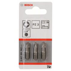 Bosch Schrauberbit Extra-Hart PZ 3, 25 mm, 3er-Pack (2 607 001 562), image 