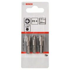 Bosch Schrauberbit Extra-Hart PZ 4, 32 mm, 3er-Pack (2 607 001 566), image 