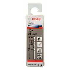 Bosch Metallbohrer HSS-G, DIN 338, 1 x 12 x 34 mm, 10er-Pack (2 608 595 049), image 