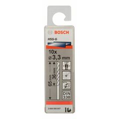 Bosch Metallbohrer HSS-G, DIN 338, 3,3 x 36 x 65 mm, 10er-Pack (2 608 595 057), image 