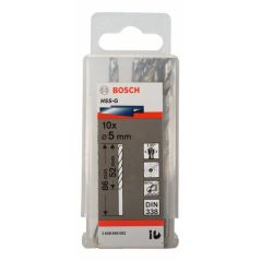 Bosch Metallbohrer HSS-G, DIN 338, 5 x 52 x 86 mm, 10er-Pack (2 608 595 062), image 
