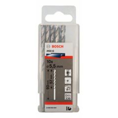 Bosch Metallbohrer HSS-G, DIN 338, 5,5 x 57 x 93 mm, 10er-Pack (2 608 595 064), image 