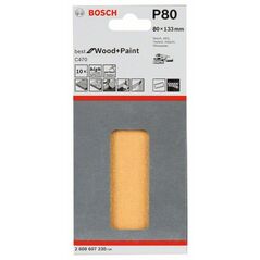 Bosch Schleifblatt C470, 80 x 133 mm, 80, 8 Löcher, Klett, 10er-Pack (2 608 607 230), image 