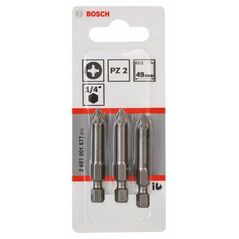 Bosch Schrauberbit Extra-Hart PZ 2, 49 mm, 3er-Pack (2 607 001 577), image 