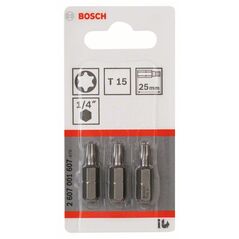 Bosch Schrauberbit Extra-Hart T15, 25 mm, 3er-Pack (2 607 001 607), image 