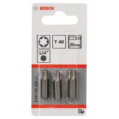 Bosch Schrauberbit Extra-Hart T40, 25 mm, 3er-Pack (2 607 001 625), image 