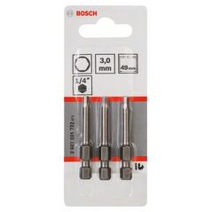 Bosch Schrauberbit Extra-Hart HEX 3, 49 mm, 3er-Pack (2 607 001 732), image 