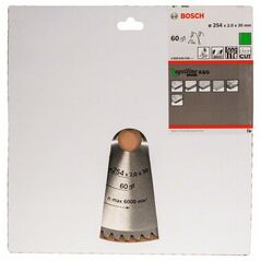 Bosch Kreissägeblatt Optiline Wood für Kapp- und Gehrungssägen, 254 x 30 x 2,0 mm, 60 (2 608 640 436), image 