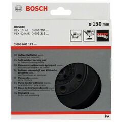 Bosch Schleifteller weich, 150 mm, für PEX 15 und PEX 420 AE (2 608 601 179), image 