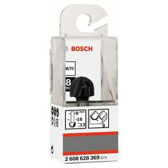 Bosch Hohlkehlfräser, 8 mm, R1 8 mm, D 16 mm, L 12,4 mm, G 45 mm (2 608 628 369), image 
