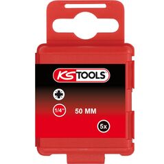 KS Tools 1/4" Bit PZ, 50mm, PZ0, 5er Pack, image 