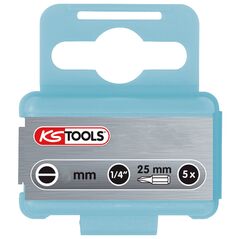 KS Tools 1/4" EDELSTAHL Bit Schlitz, 25mm, 6,5mm, 5er Pack, image 