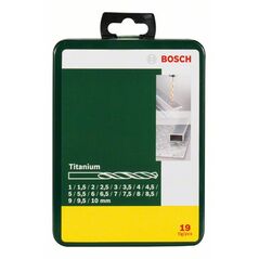 Bosch Metallbohrer-Set HSS-TiN, 19-teilig, 1 - 10 mm, Metallkassette (2 607 019 437), image 