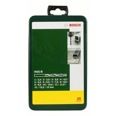 Bosch Metallbohrer-Set HSS-R, 25-teilig, 1 - 13 mm, Metallkassette (2 607 019 446), image 