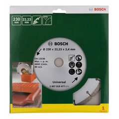 Bosch Diamanttrennscheibe für Baumaterial, Durchmesser: 230 mm (2 607 019 477), image 