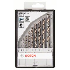Bosch Metallbohrer-Set Robust Line HSS-G, DIN 135, 135°, 10-teilig, 1 - 10 mm (2 607 010 535), image 