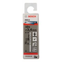 Bosch Metallbohrer HSS-G, DIN 338, 3,4 x 39 x 70 mm, 10er-Pack (2 608 585 482), image 