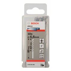 Bosch Metallbohrer HSS-G, DIN 338, 4,6 x 47 x 80 mm, 10er-Pack (2 608 585 488), image 