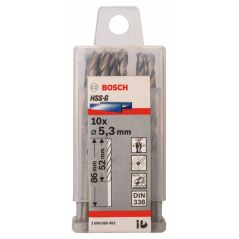 Bosch Metallbohrer HSS-G, DIN 338, 5,3 x 52 x 86 mm, 10er-Pack (2 608 585 492), image 