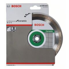Bosch Diamanttrennscheibe Standard for Ceramic, 150 x 22,23 x 1,6 x 7 mm, 1er-Pack (2 608 602 203), image 