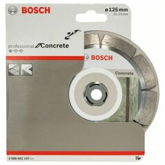 Bosch Diamanttrennscheibe Standard for Concrete, 125 x 22,23 x 1,6 x 10 mm, 1er-Pack (2 608 602 197), image 
