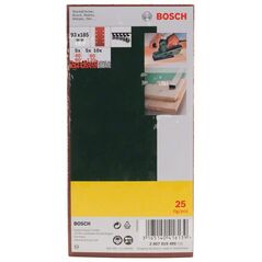 Bosch Schleifblatt-Set für Schwingschleifer, 25-teilig, 8 Löcher, 93 x 185 mm, 40-120 (2 607 019 495), image 