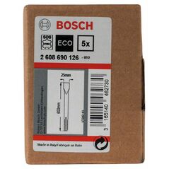 Bosch Flachmeißel mit SDS max-Aufnahme, 600 x 25 mm, 5er-Pack (2 608 690 126), image 