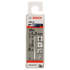 Bosch Metallbohrer HSS-G, DIN 338, 1,3 x 16 x 38 mm, 10er-Pack (2 608 585 469), image 