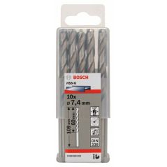 Bosch Metallbohrer HSS-G, DIN 338, 7,4 x 69 x 109 mm, 10er-Pack (2 608 585 503), image 